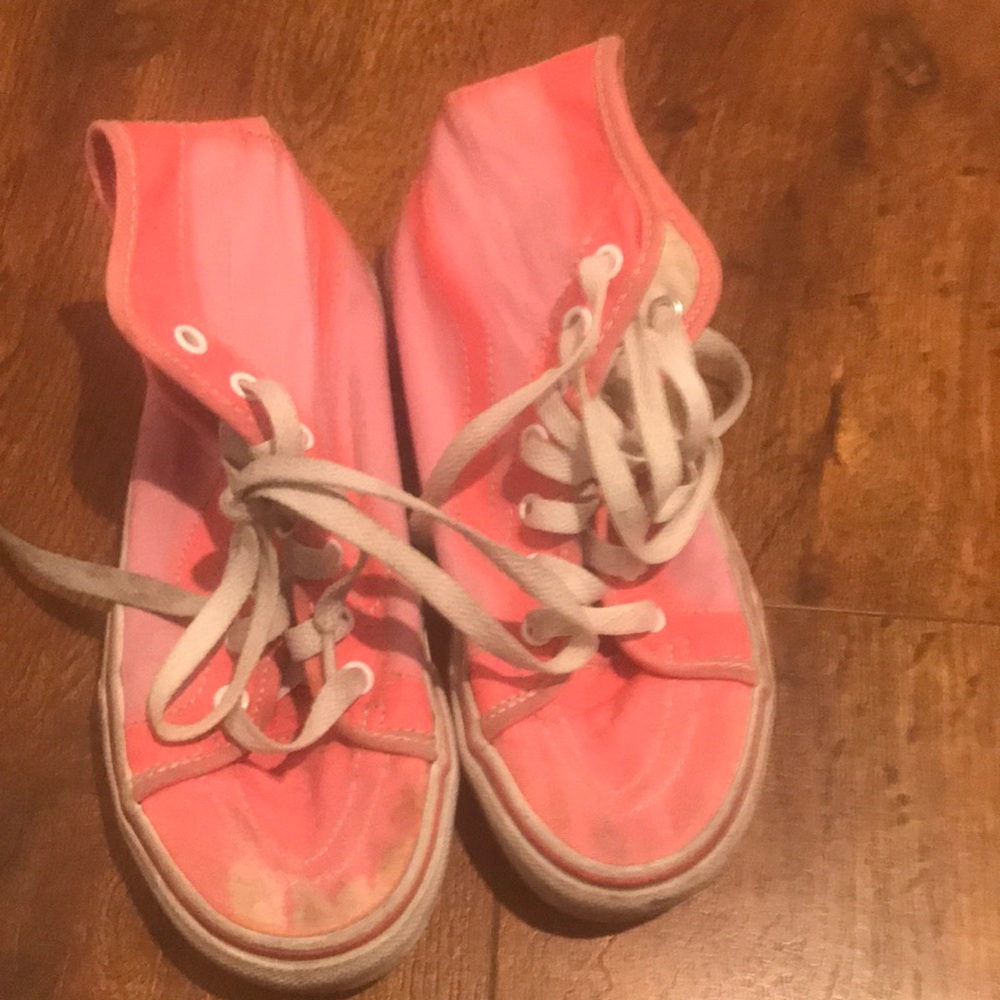 Vans high top pink tie dye